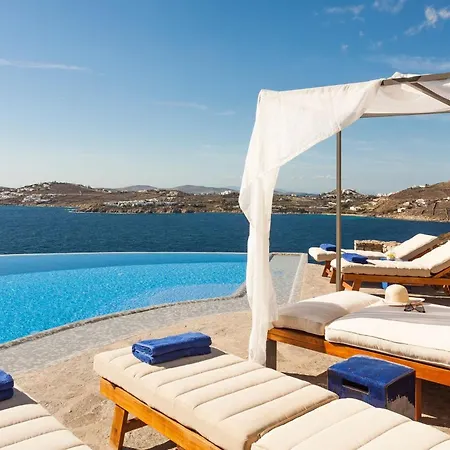 Excellent Mykonos Psarrou Omega 5 Bedrooms Stunning Sea Views Psarrou Villa Mykonos Town
